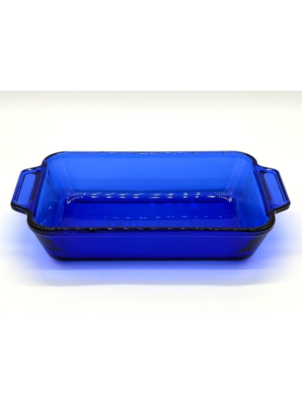 Anchor Hocking Vintage Cobalt Blue Glass Rectangular Baking Dish With Handles 11
